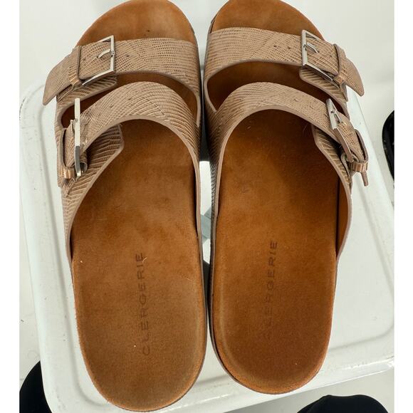 Robert Clergerie Platform Sandal Esme in Sand Size 40.5 Buckle Slide Tan Brown - Picture 6 of 9